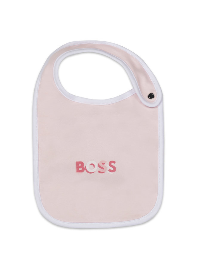 HUGO BOSS Lätzchen 3 er Set "Meine ersten Lätzchen" rosa