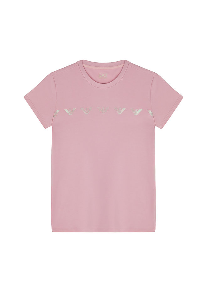 EA7 Emporio Armani T-Shirt rosa Series Adler Logo