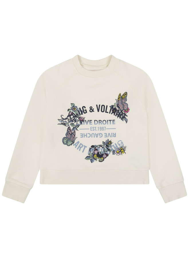 Zadig & Voltaire Sweatshirt beige mit Blumen
