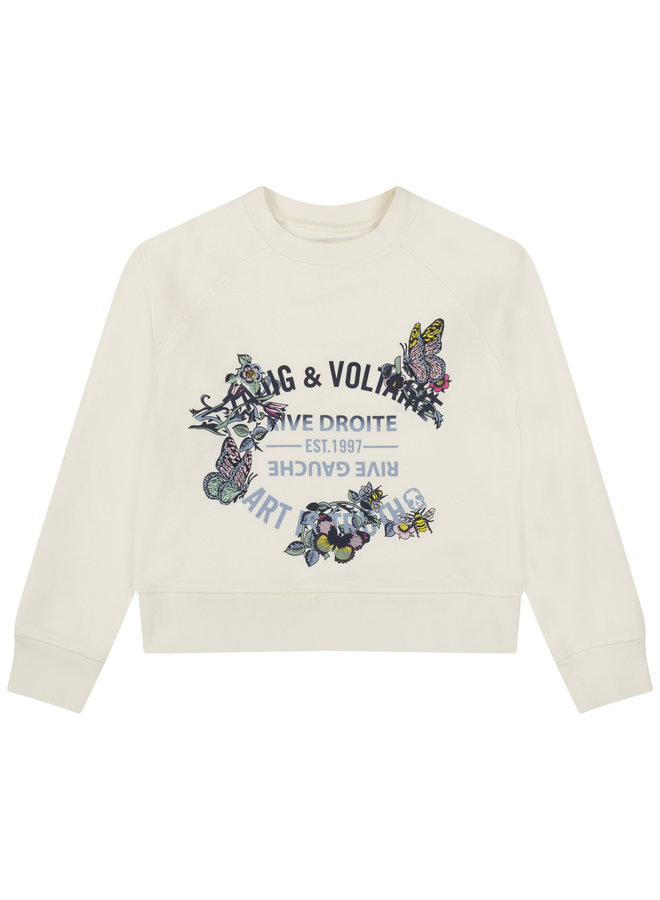 Zadig & Voltaire Sweatshirt beige mit Blumen
