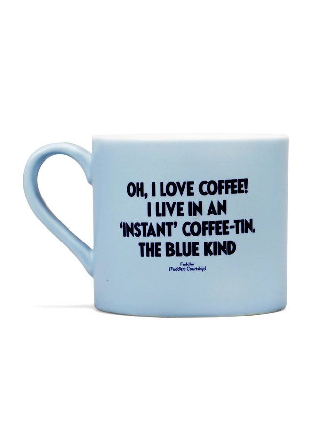 Shruti - Mumin Keramiktasse  " Oh, I love Coffee!" blau