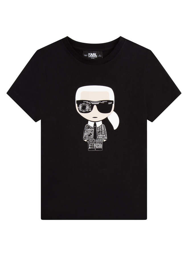 KARL LAGERFELD KIDS T-Shirt mit Ex Machine schwarz