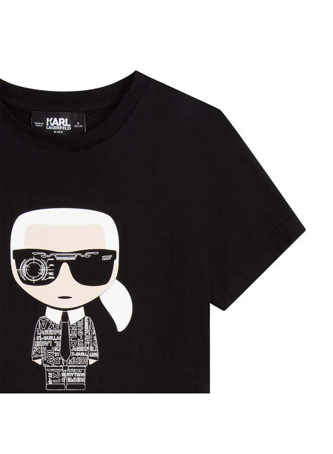 KARL LAGERFELD KIDS T-Shirt mit Ex Machine schwarz