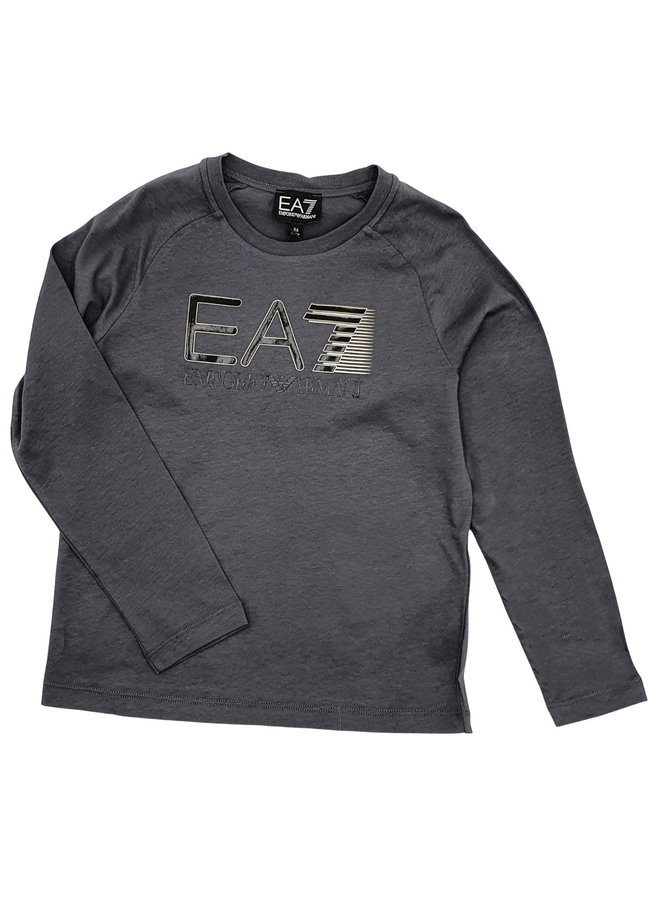 EA7 Emporio Armani Langarmshirt grau Logo