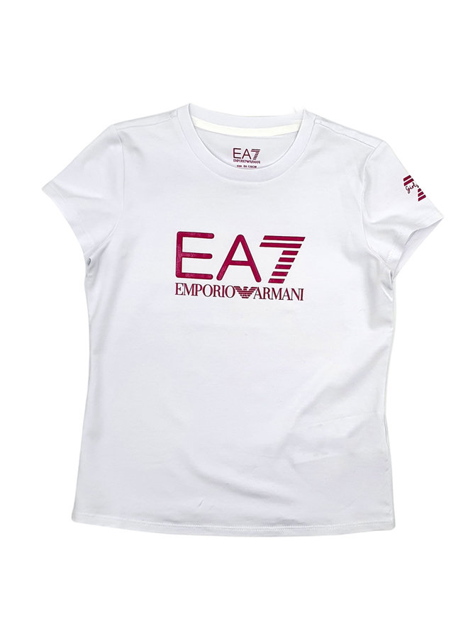 EA7 Emporio Armani T-Shirt weiß pink  Logo