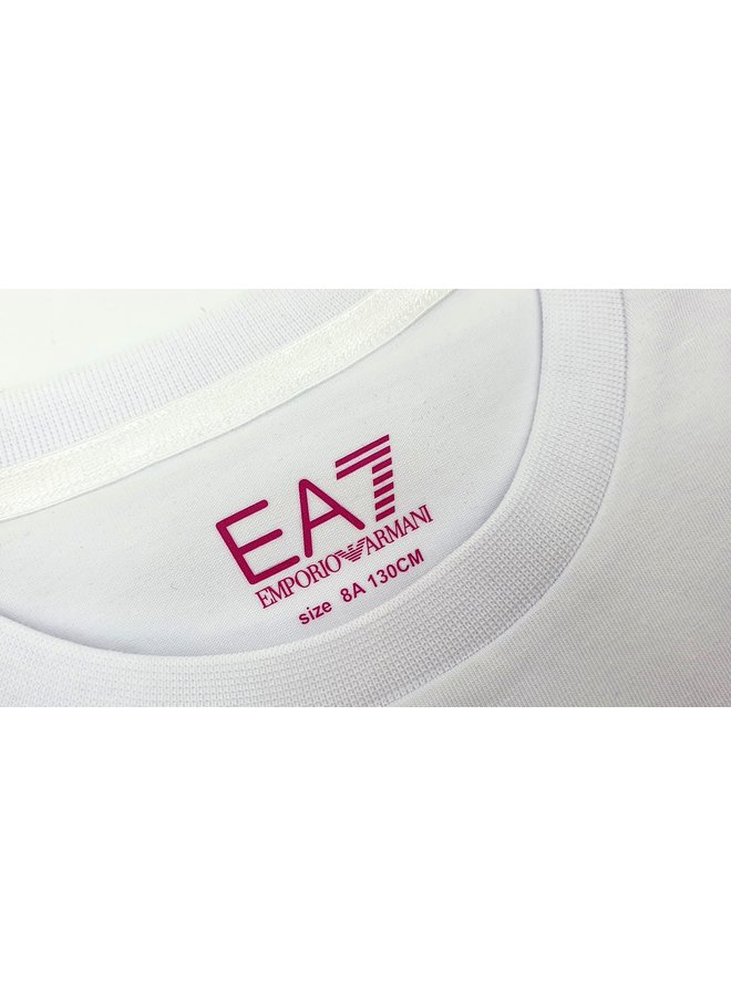 EA7 Emporio Armani T-Shirt weiß pink  mit Logo