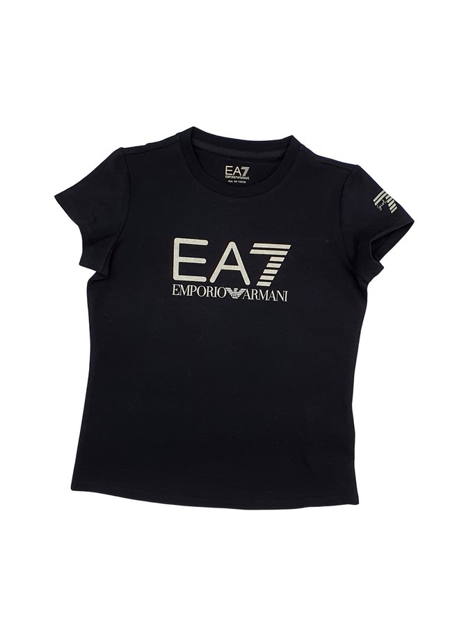 EA7 Emporio Armani T-Shirt schwarz silber Logo