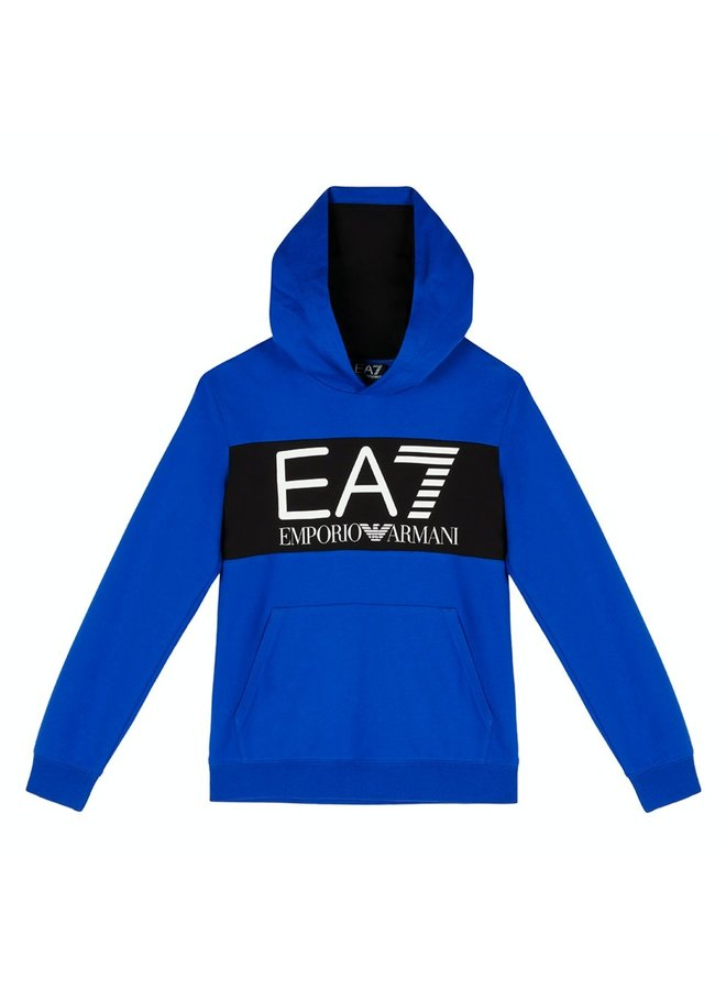 EA7 Emporio Armani Sweatshirt blau mit Kapuze