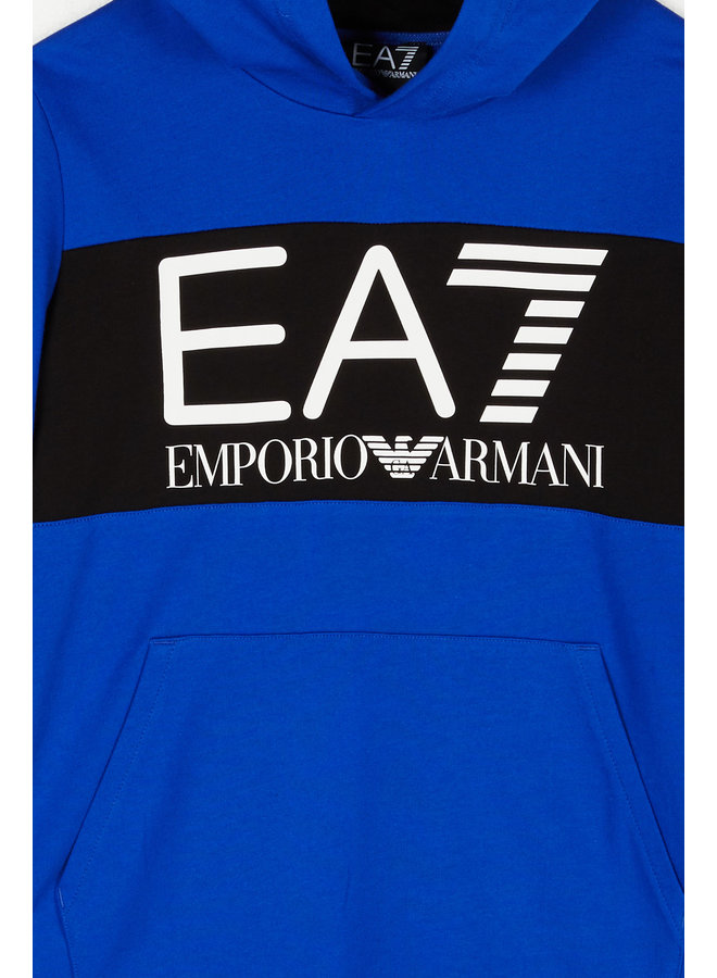 EA7 Emporio Armani Sweatshirt blau mit Kapuze