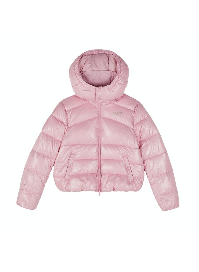 EA7 Emporio Armani Steppjacke Winterjacke mit Logo rosa