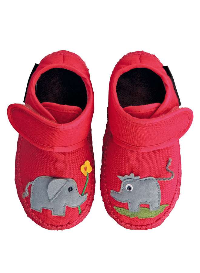 NANGA Hüttenschuhe Elefant rot