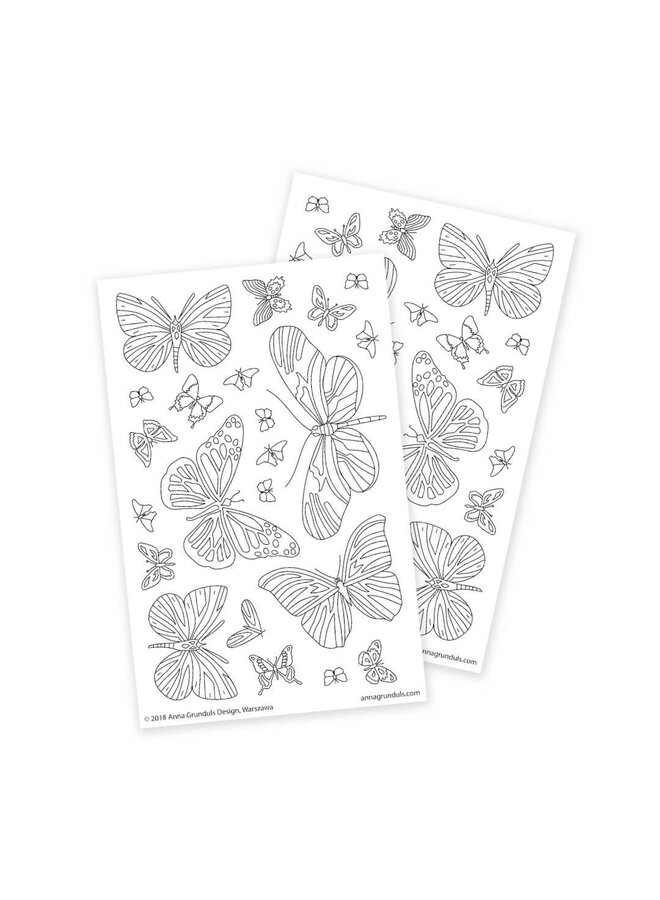 Anna Grunduls Design Butterfly Coloring Stickers