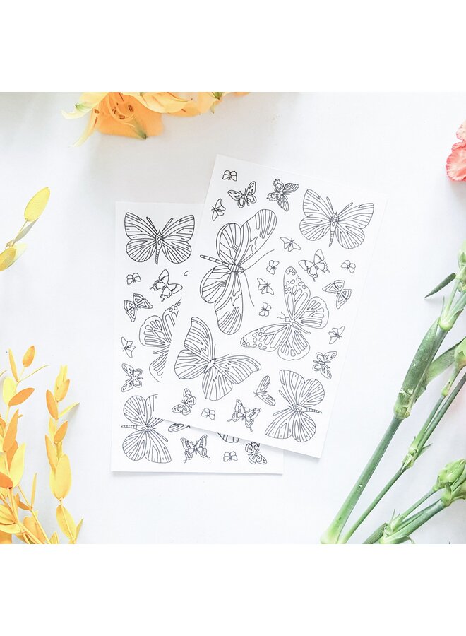 Anna Grunduls Design Butterfly Coloring Stickers