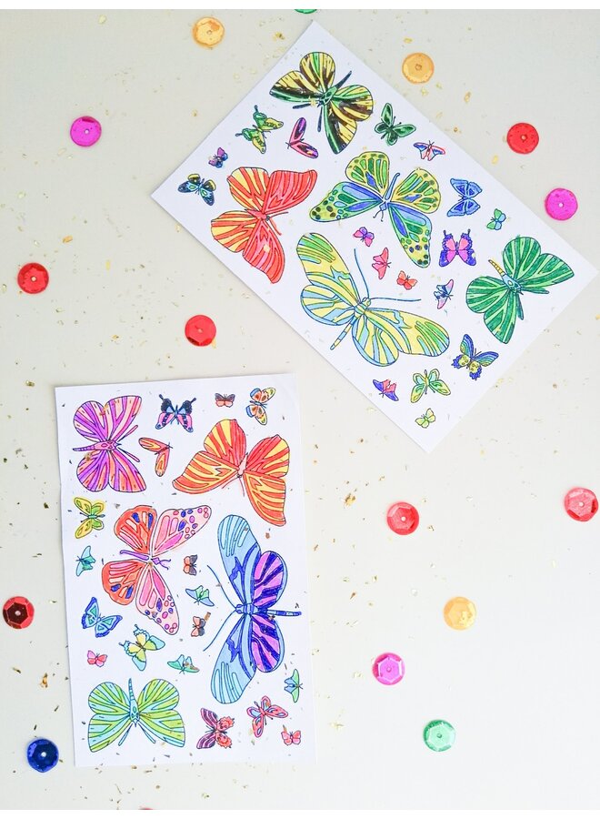 Anna Grunduls Design Butterfly Coloring Stickers