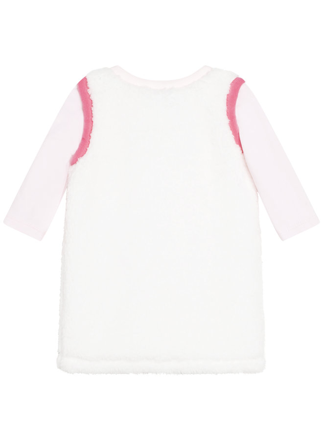 HUGO BOSS Baby Set Langarmshirt mit Kleid aus Shearling-Imitat
