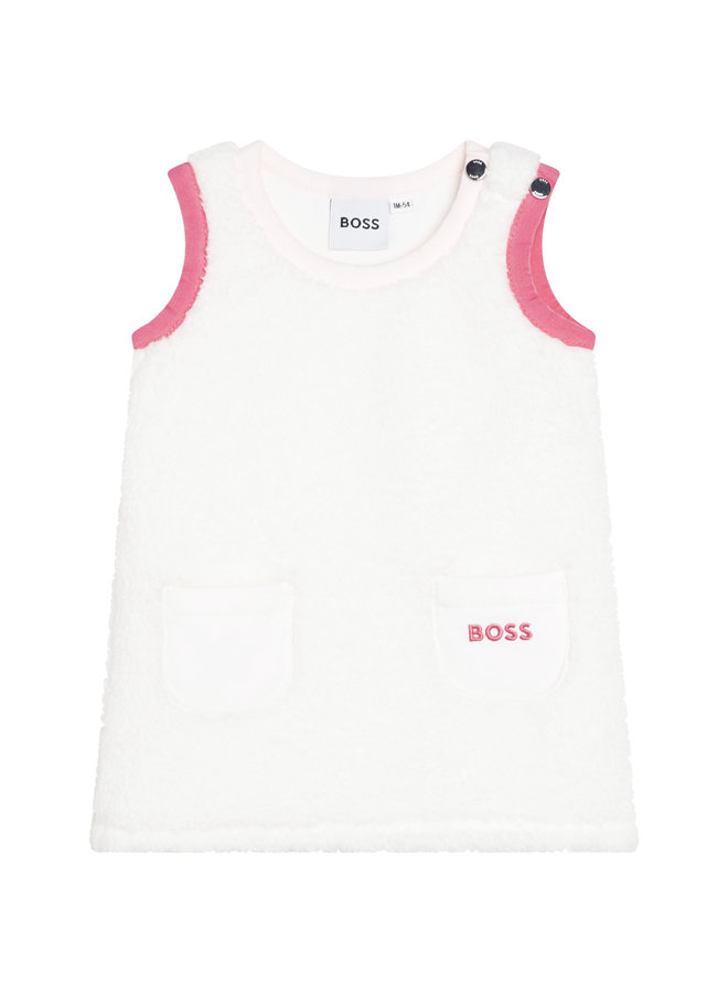HUGO BOSS Baby Set Langarmshirt mit Kleid aus Shearling-Imitat