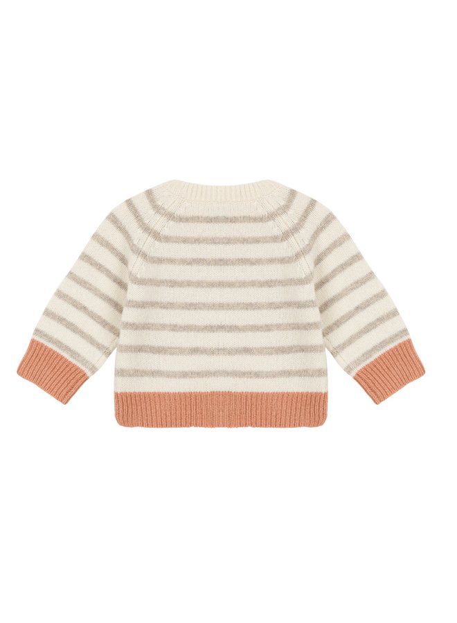 Petit Bateau Baby Cardigan gestreift aus Wolle