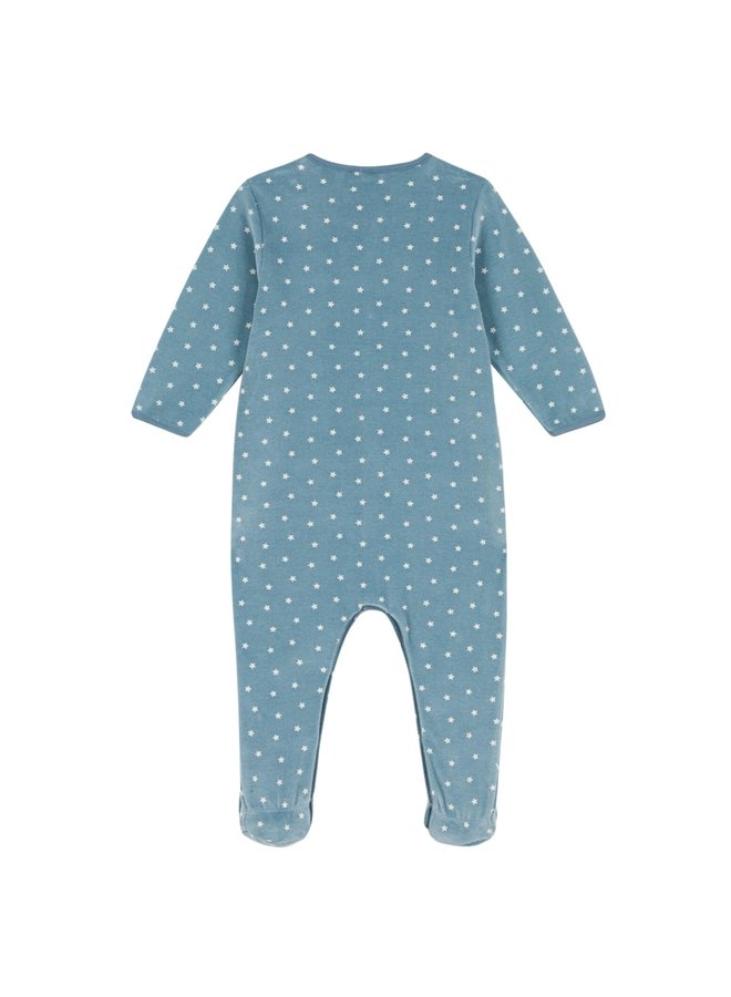 Petit Bateau Nicky Strampler mit Sternchen aus Bio-Baumwoll-Samt