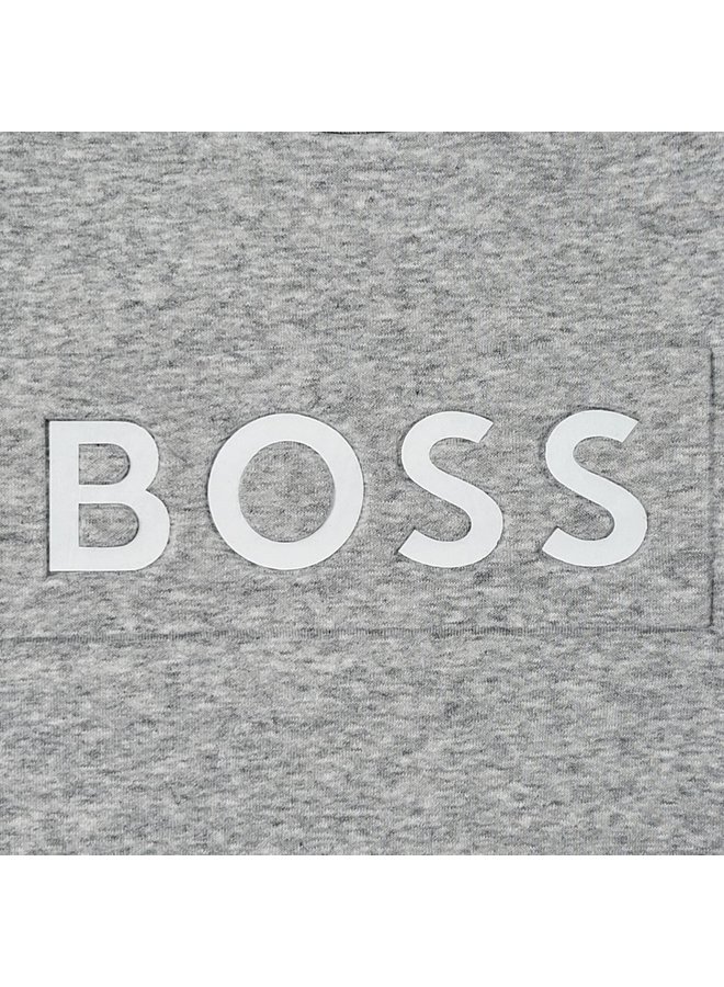 BOSS Kinder Sweatshirt grau mit geprägtem Logo