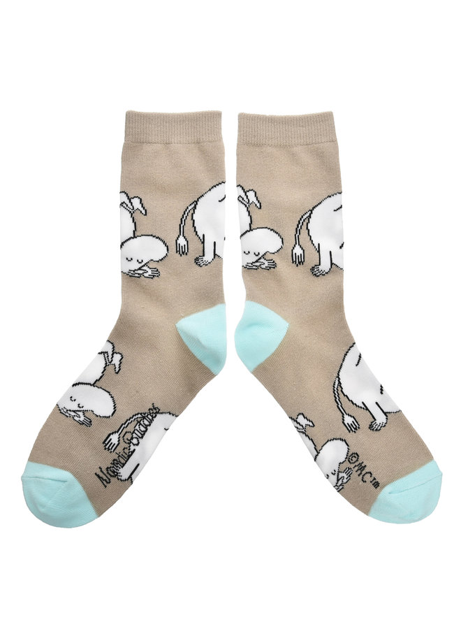 Nordicbuddies - Socken Happiness Moomin Socken  - beige