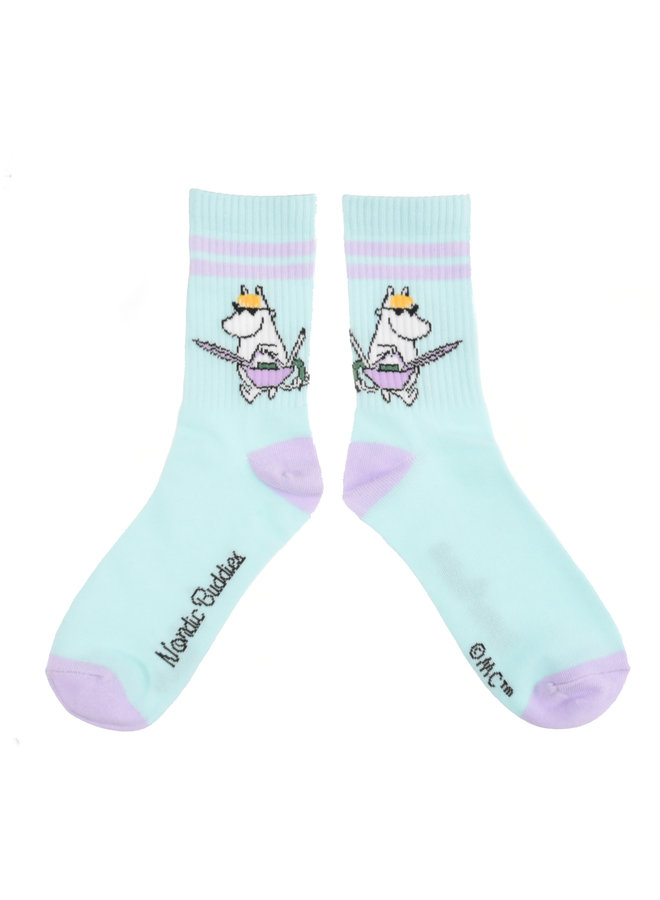 Nordicbuddies - Moomin Retro Socken Snorkmaiden  -mint