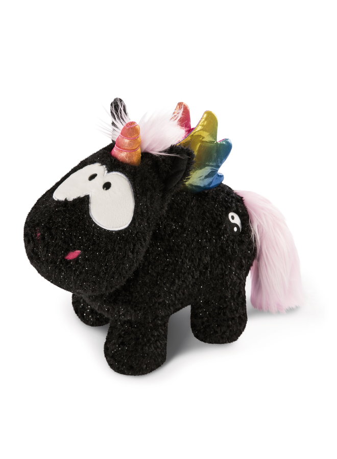 NICI kuscheliges Einhorn schwarz  Yin 32cm stehend