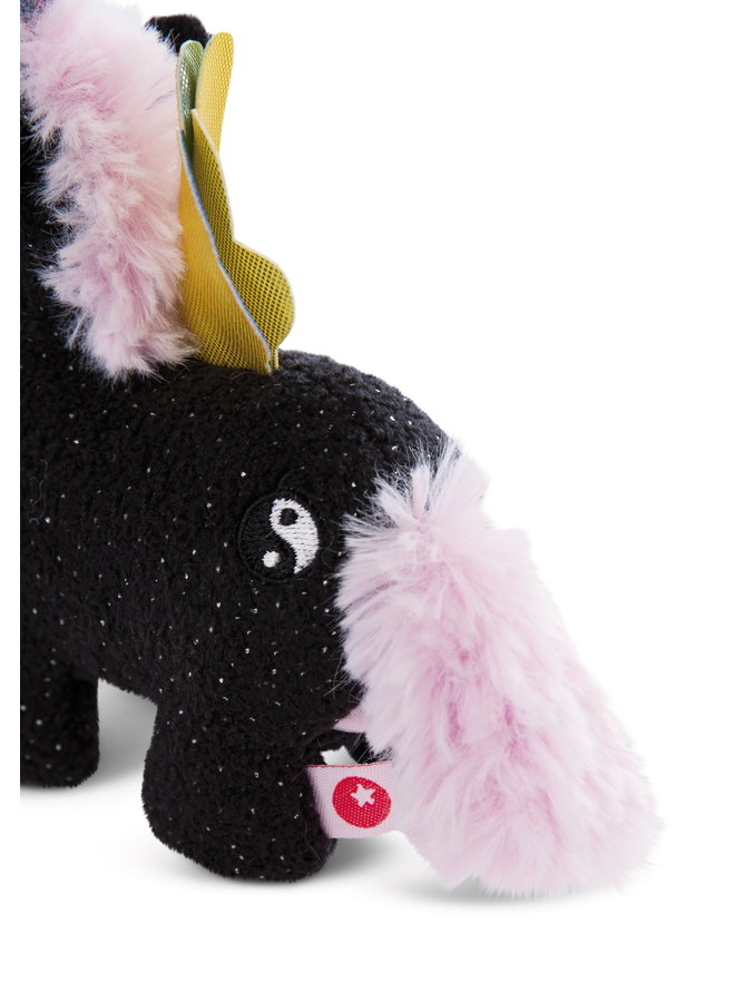 NICI kuscheliges Einhorn schwarz Yin 13cm stehend