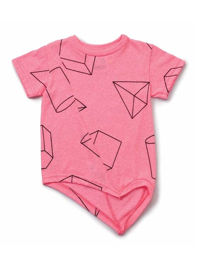 nununu T-Shirt pink geometric penguin