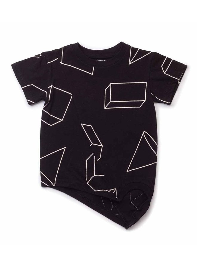nununu T-Shirt schwarz geometric penguin