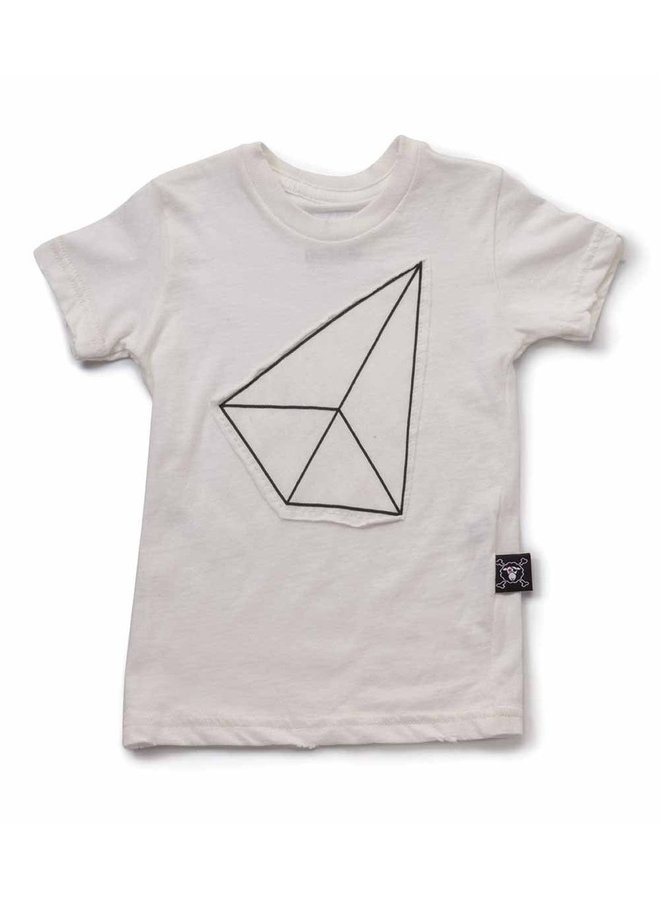 nununu T-Shirt offwhite geometric patch