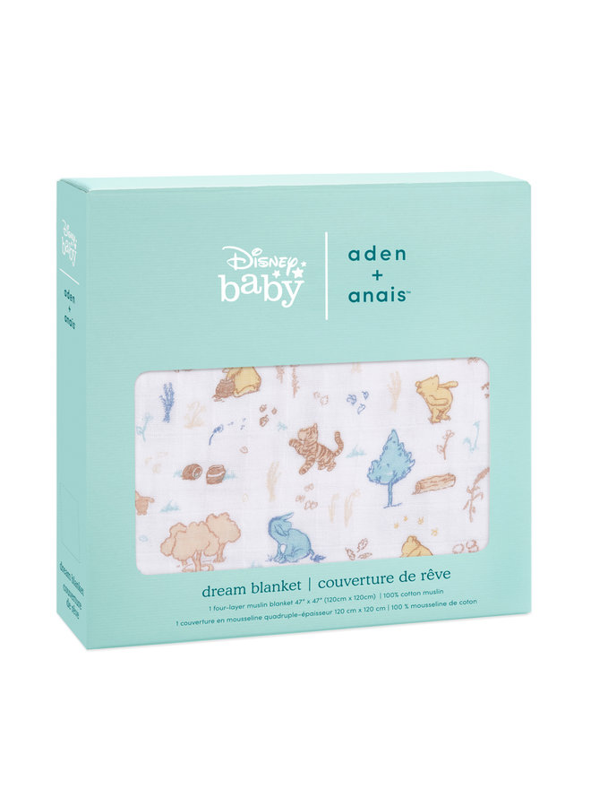 aden + anais dream blanket Winnie the Pooh Winnie in the woods