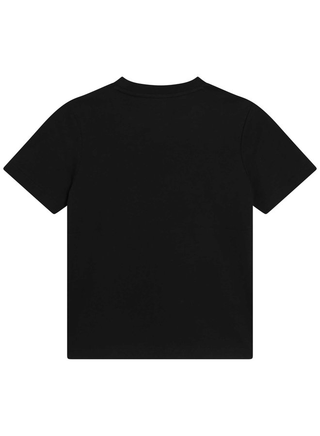 HUGO Kinder T-Shirt schwarz mit Logo