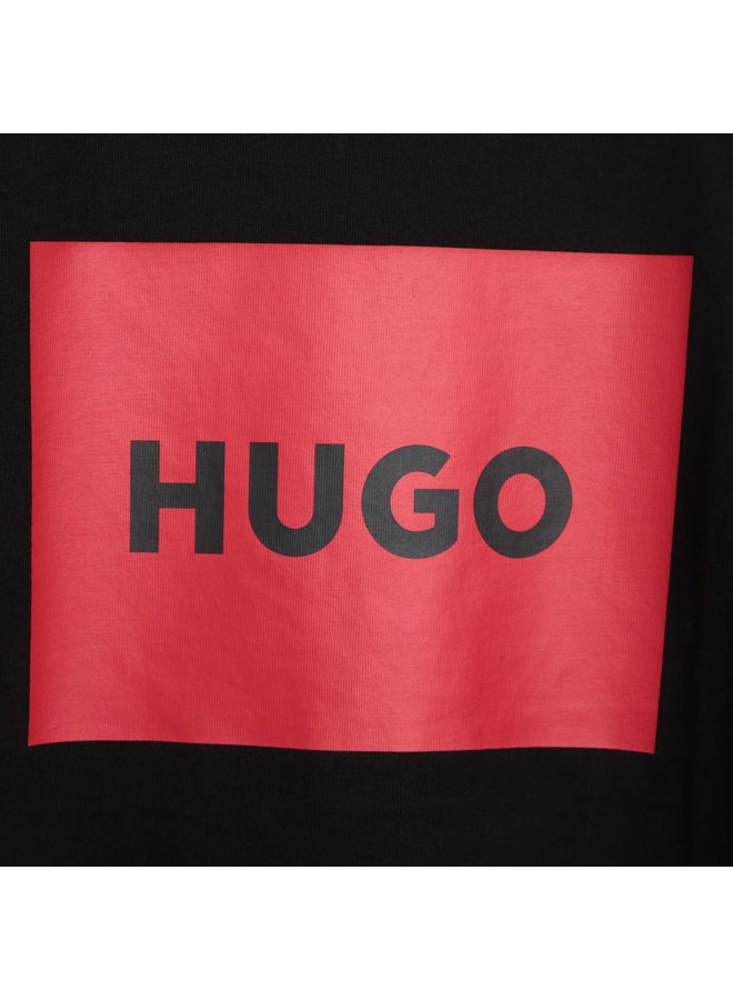 HUGO Kinder T-Shirt schwarz mit Logo