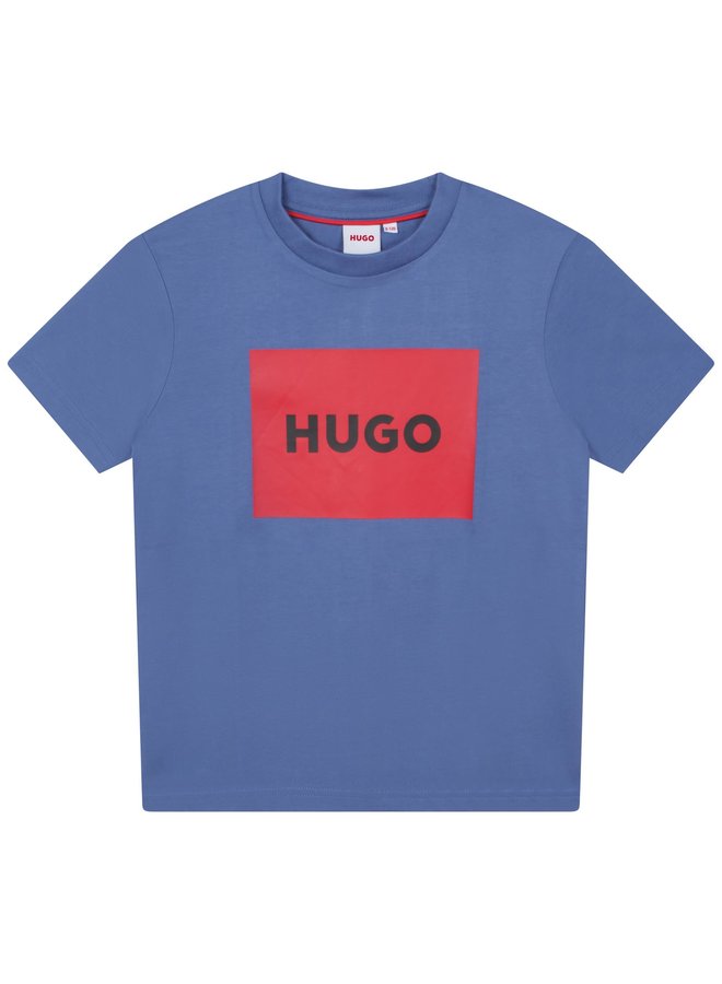 HUGO Kinder T-Shirt blau mit Logo