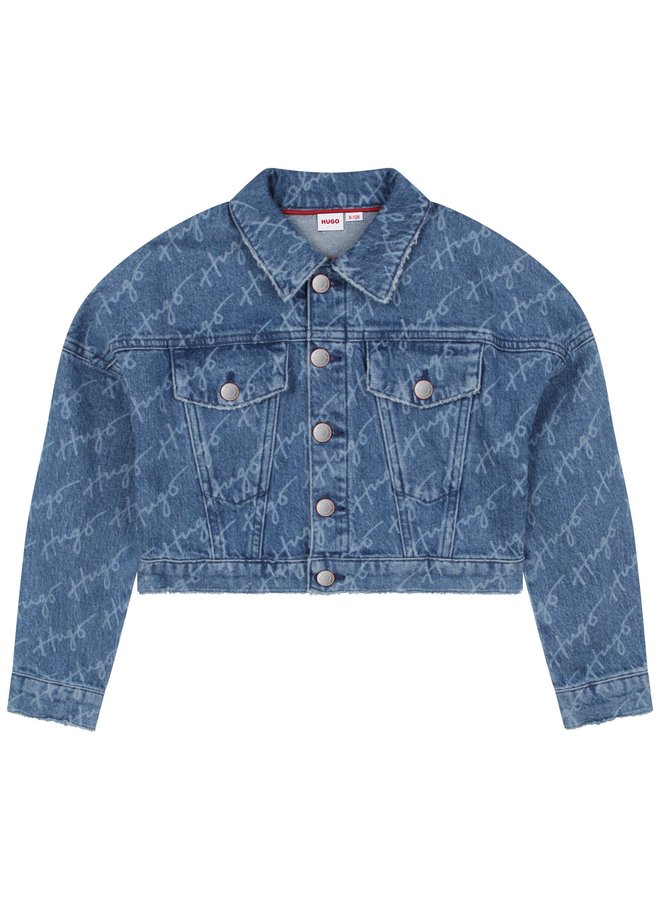 HUGO coole cropped Jeansjacke für Mädchen