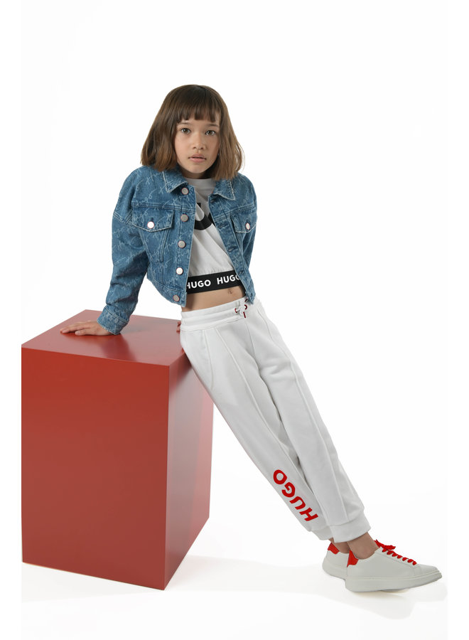 HUGO coole cropped Jeansjacke für Mädchen