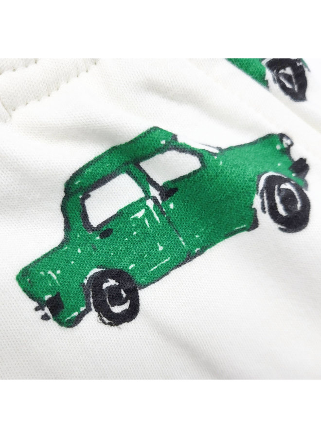 NADADELAZOS coole Kinder Shorts mit Auto Print aus Bio-Baumwolle