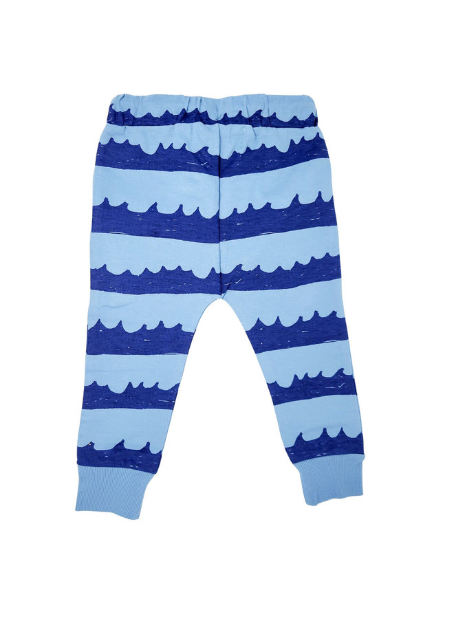 NADADELAZOS coole Kinder Jogginghose blaue Wellen aus Bio-Baumwolle