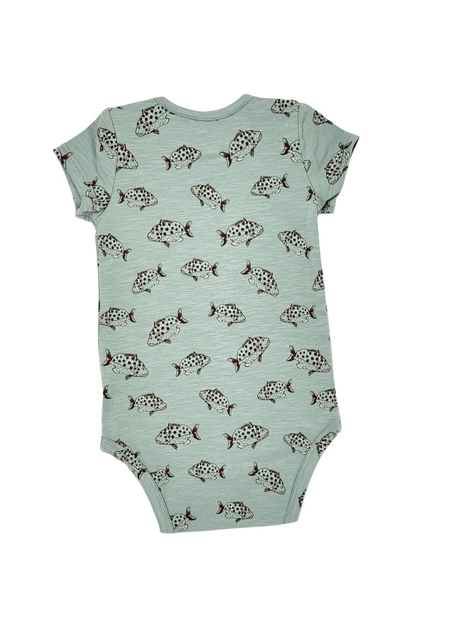 Soft Gallery Baby Body Fische aus Bio-Baumwolle