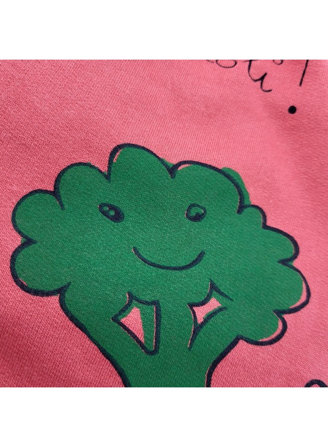 NADADELAZOS coole Kinder Jogginghose rot mit Brokkoli Print