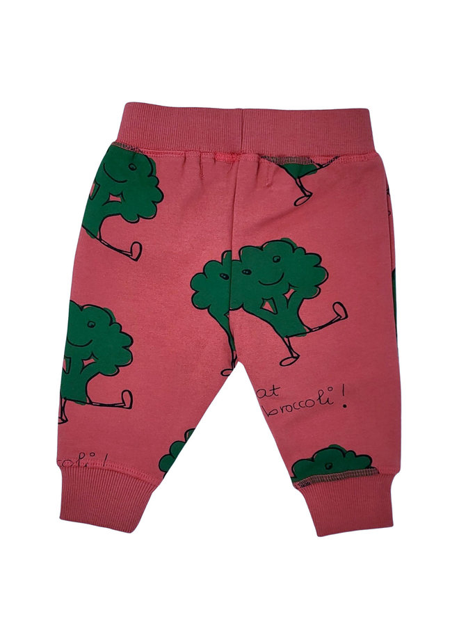 NADADELAZOS coole Kinder Jogginghose rot mit Brokkoli Print