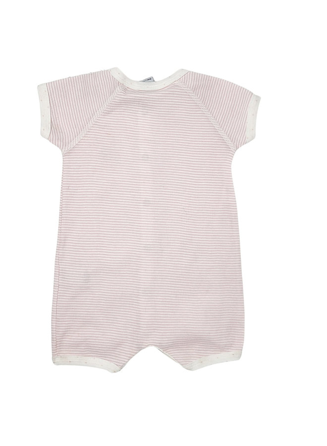 Petit Bateau Baby-Spieler mit feinem Streifenmuster rosa