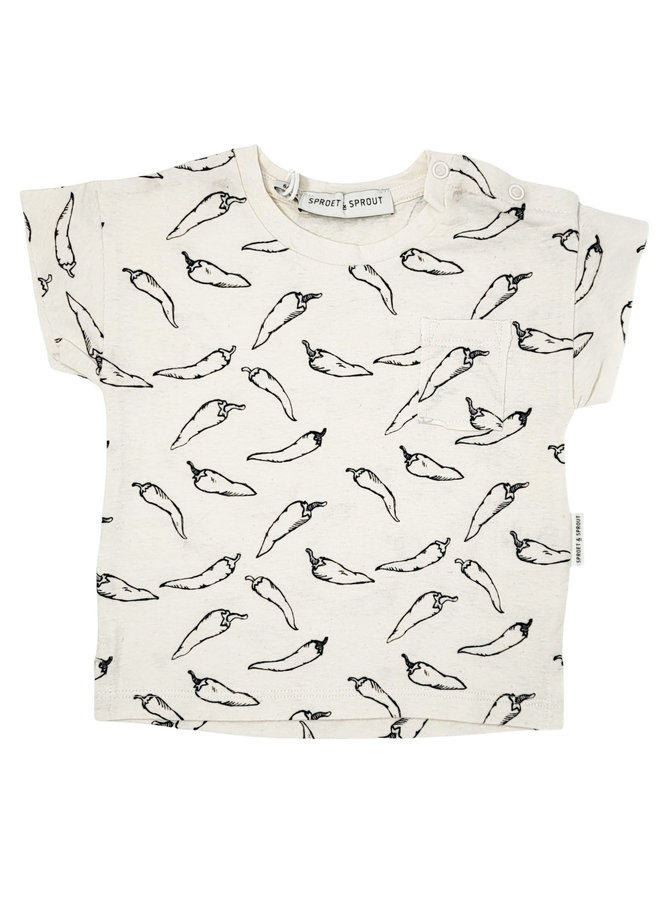 Sproet & Sprout Baby T-Shirt mit Peperoni Print aus Bio-Baumwolle