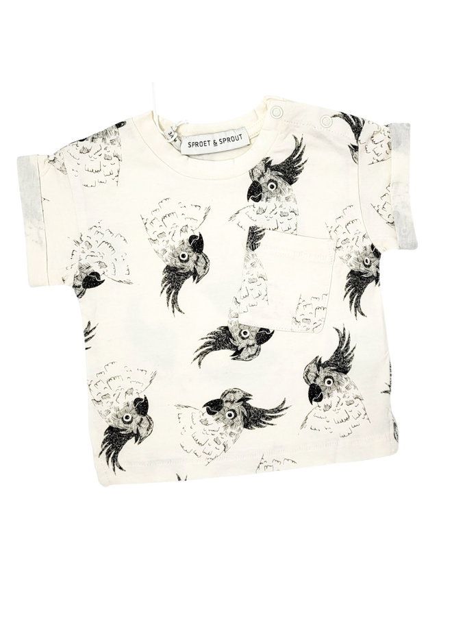 Sproet & Sprout Baby T-Shirt mit Kakadu Print aus Bio-Baumwolle