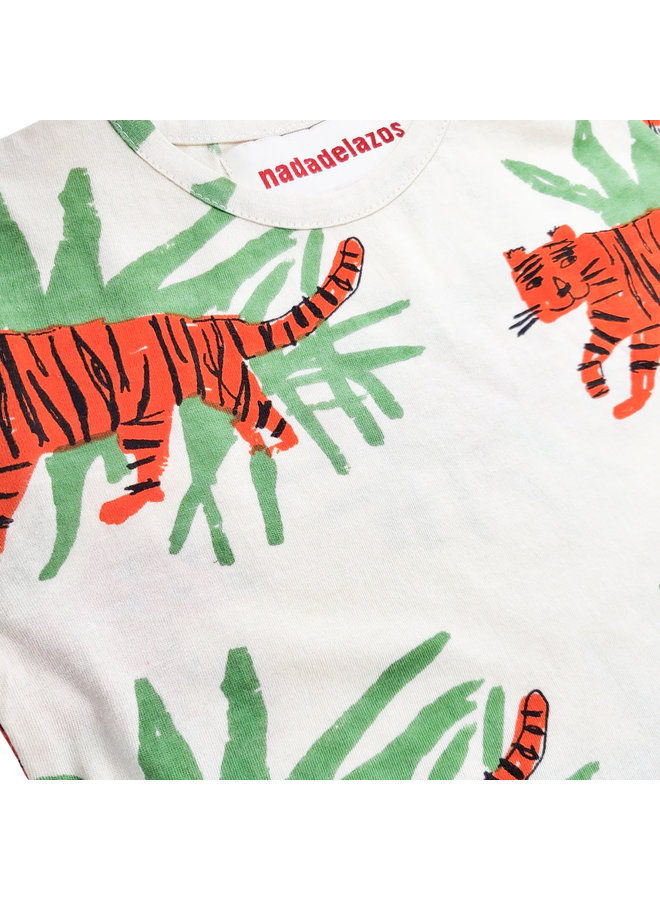 NADADELAZOS T-Shirt Tiger kurzarm aus Bio-Baumwolle