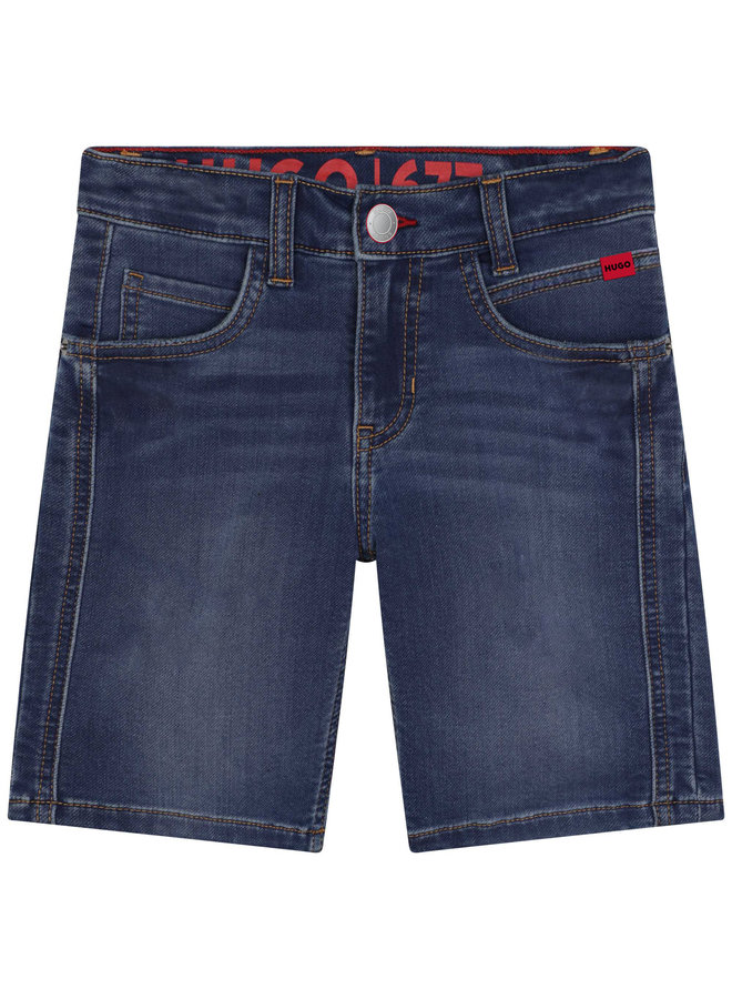 HUGO Jeansshort denim Bermuda Stil