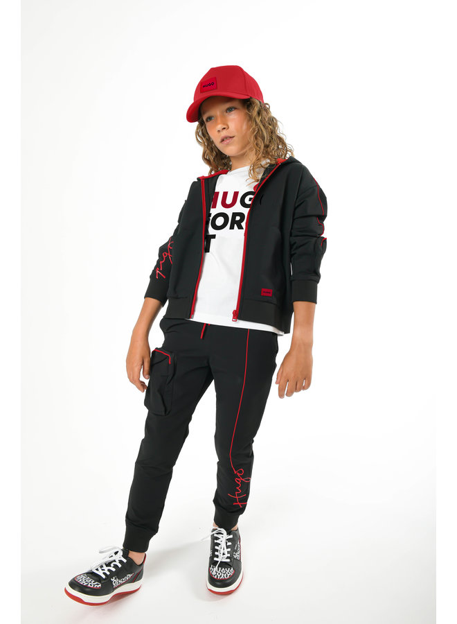 HUGO Kids Kappe rot mit Patch Front Logo