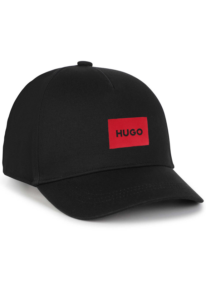 HUGO Kids Kappe schwarz mit Patch Front Logo