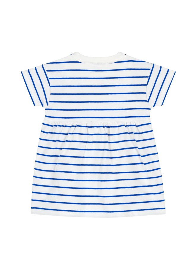 Petit Bateau Babykleid blau weiß gestreift