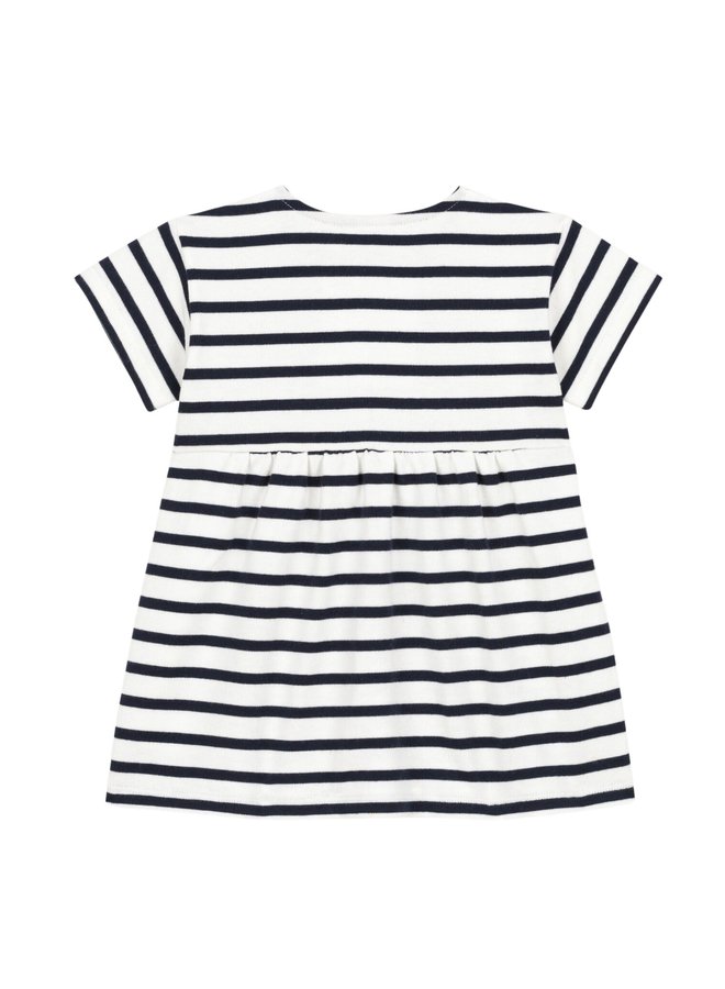 Petit Bateau Babykleid blau weiß gestreift